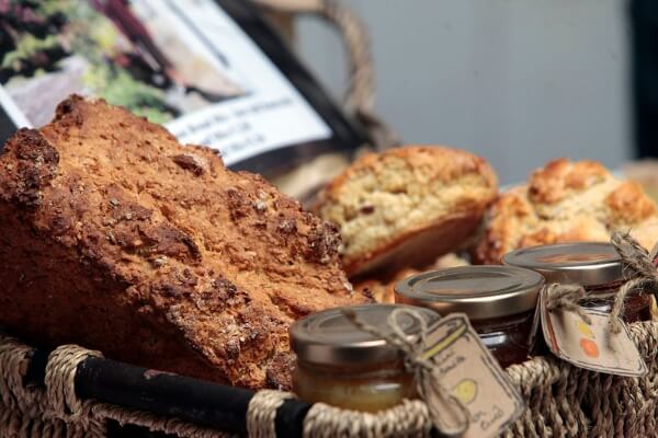 a cake and pots of jam Dingle Food Festival