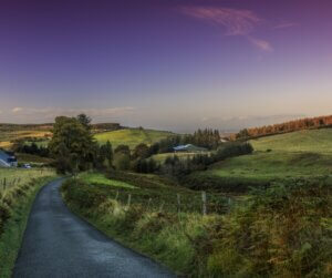 green fields Ireland in September